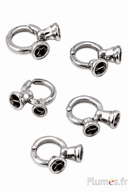 Creolen mit Fassung - Ø 22 mm, Loch 2 mm - silber